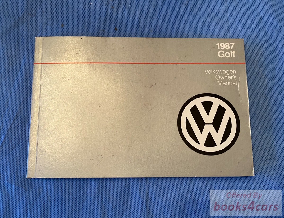 view cover of 1987 Golf owners manual by Volkswagen VW
