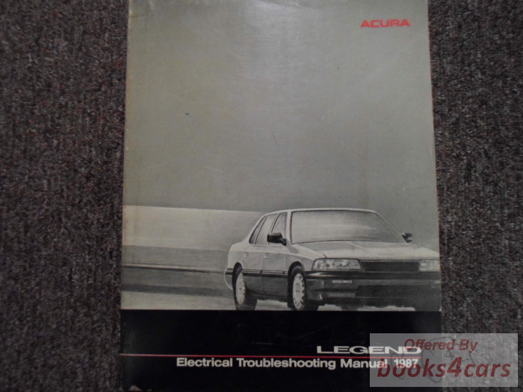 view cover of 1987 Legend Sedan Electrical Troubleshooting Manual by Acura