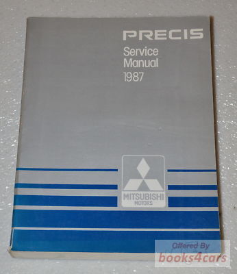 view cover of 1987 Precis Service manual by Mitsubishi.