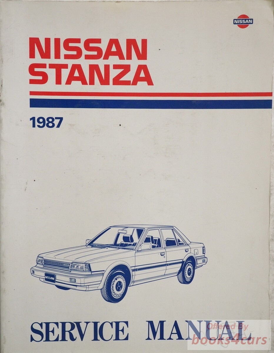 view cover of 1987 Stanza Shop Service Repiar Manual by Nissan