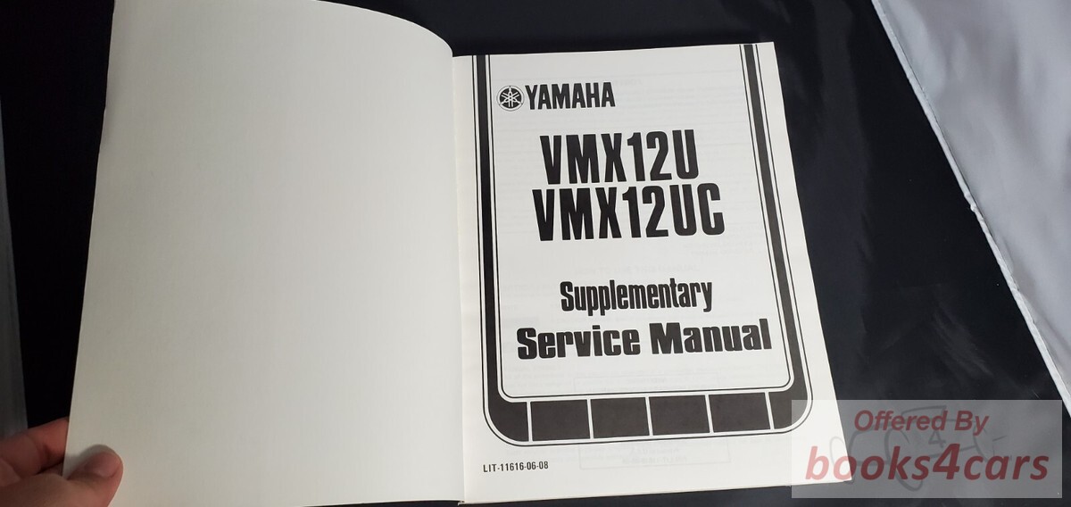 view cover of 1987 VMX12U/UC Supplement Shop Manual by Yamaha