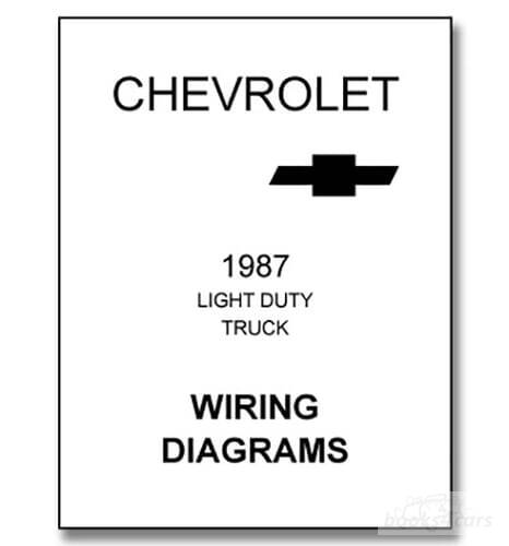 view cover of 1987 Light Truck Electrical Wiring diagrams by Chevrolet & GMC for all C/K Pickup Blazer Suburban Van CK G van P Model ST C/K M van RV truck from 1/2 ton up through 1 ton