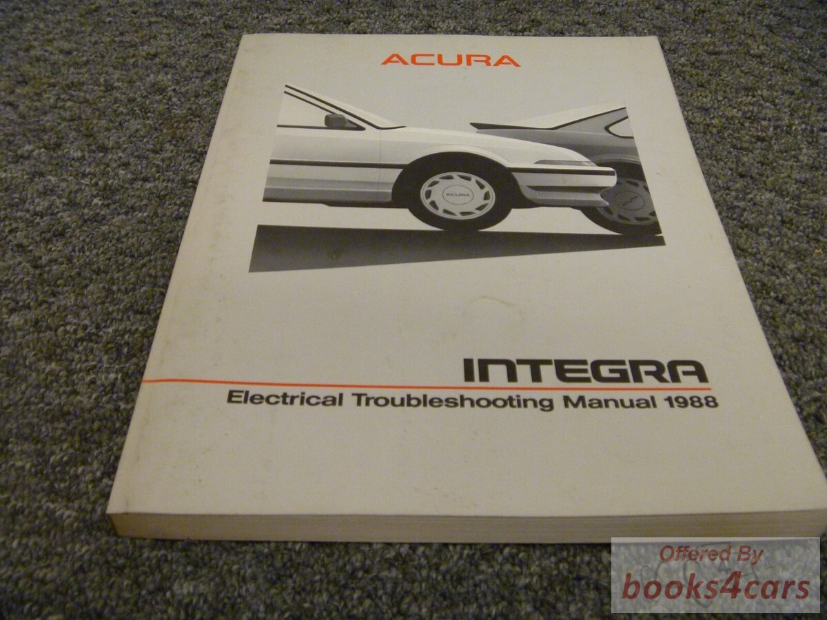 view cover of 1988 Integra Electrical Troubleshooting manual by Acura