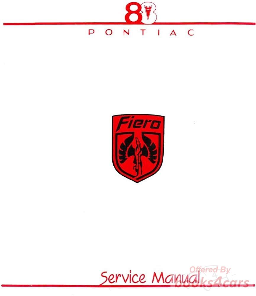 view cover of 1988 Fiero Shop Service Repair Manual by Pontiac