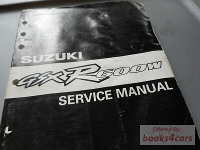 view cover of 1986-1991 GSXR-750 Shop Service Repair Manual by Suzuki for GSXR 750