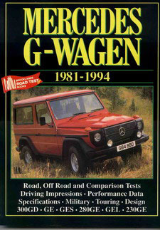 view cover of 1981-1994 G-Wagen, portfolio of articles about 1st Mercedes 4WD, 100 pgs compiled by Brooklands about G500 G300 280GE 230GE 300GD 300GE G 300 280 500 230 and more