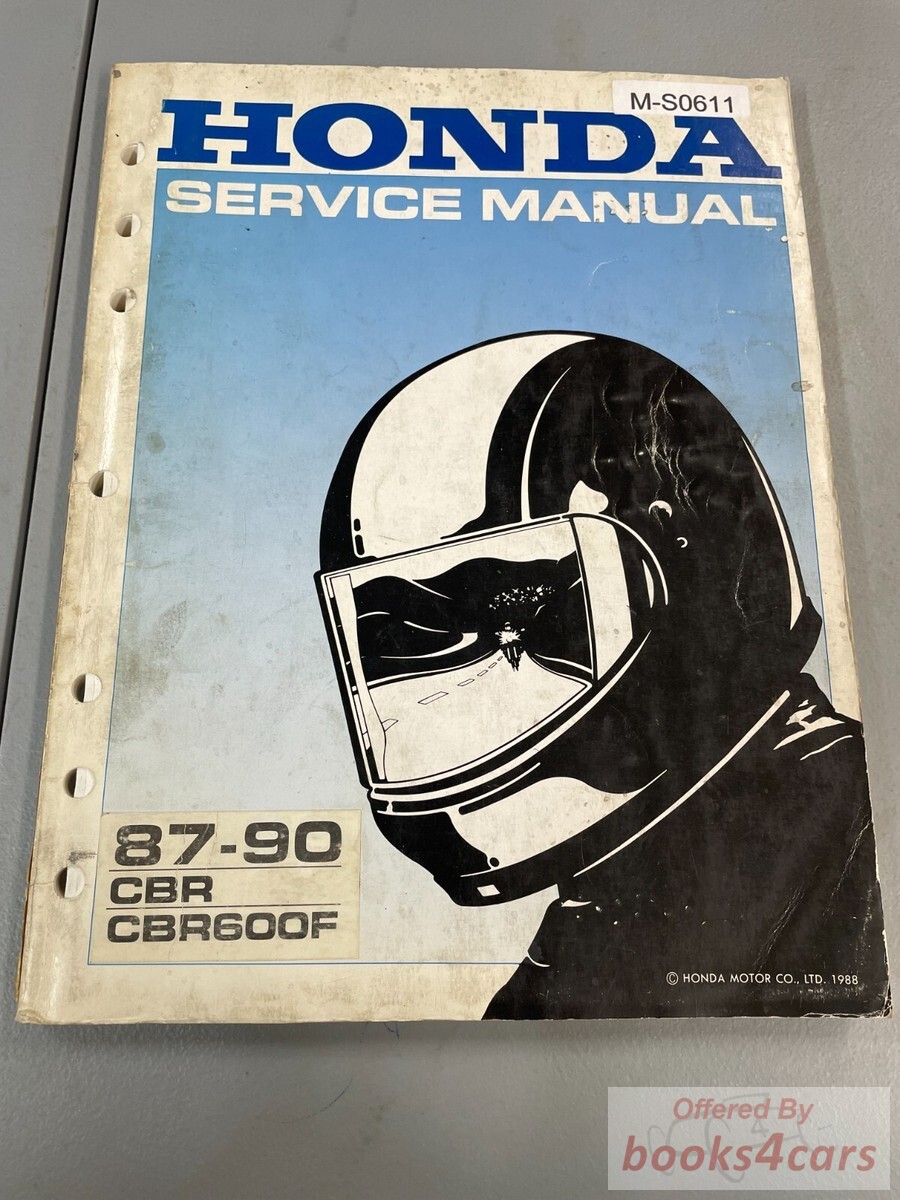 view cover of 1987-90 CBR CBR600F Shop Service Repair Manual by Honda