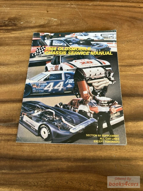 view cover of 1988 Chassis Supplement Section 8A, all except Toronado by Oldsmobile