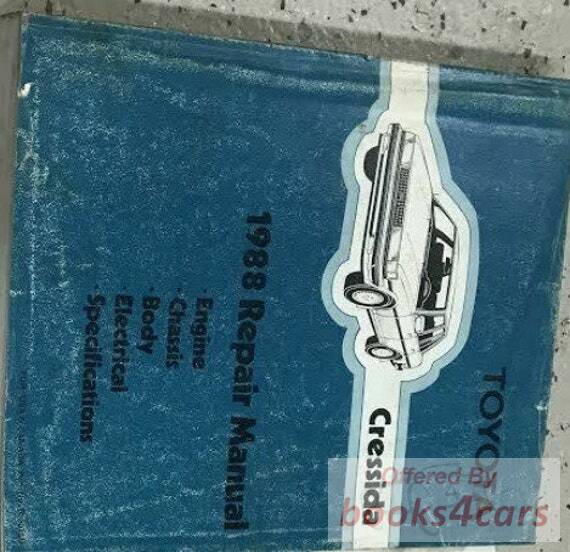 view cover of 1988 Cressida Shop Service Repair Manual by Toyota