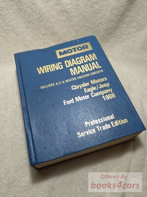 view cover of 1988 Domestic Wiring Diagram Manual for Chrysler Eagle Jeep & Ford by Motor's