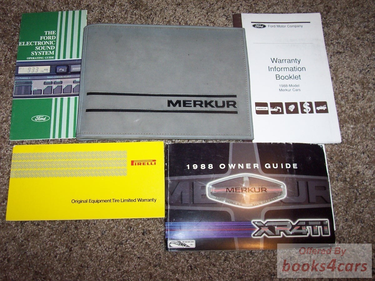 view cover of 1988 XR4Ti Owner's Manual by Merkur