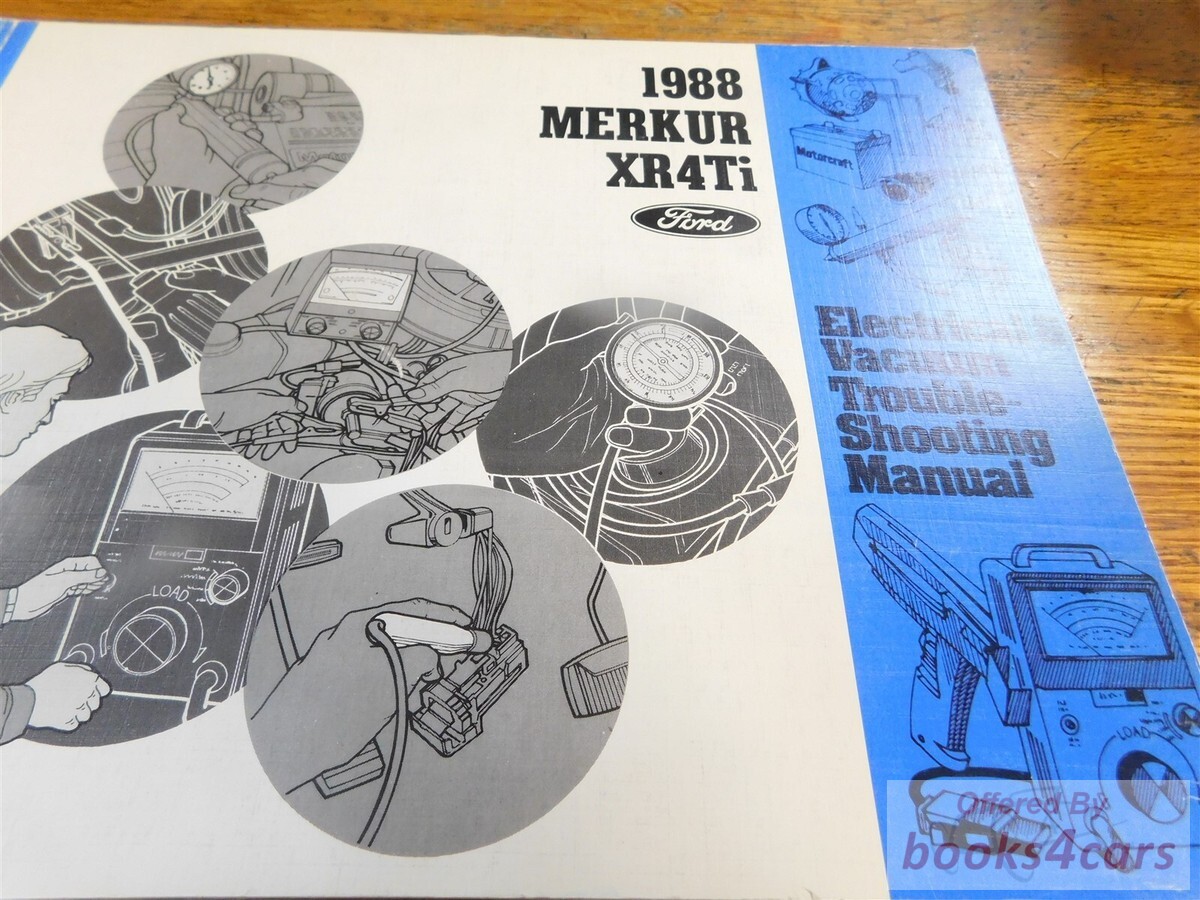 view cover of 1988 Merkur XR4Ti electrical & vacuum troubleshooting manual