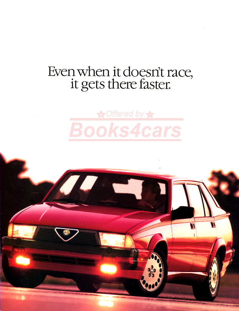 view cover of 1988 Alfa Romeo Milano Sales Brochure by Alfa Romeo