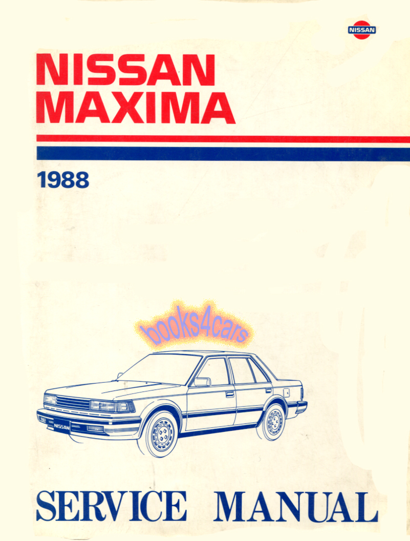 view cover of 1988 Maxima Shop Service Repair Manual by Nissan