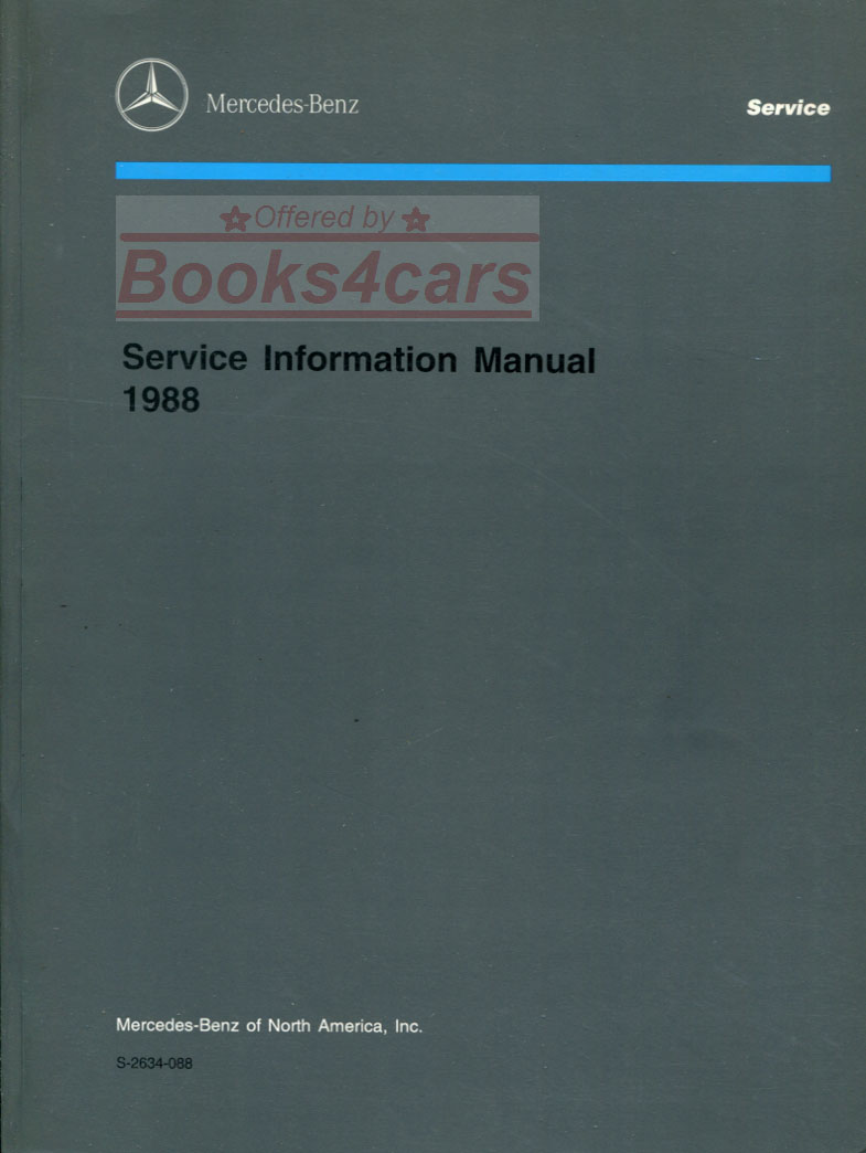 view cover of 1988 Service Information Bulletins by Mercedes
