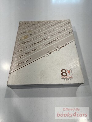 view cover of 1988 Sunbird Shop Service Repair Manual by Pontiac