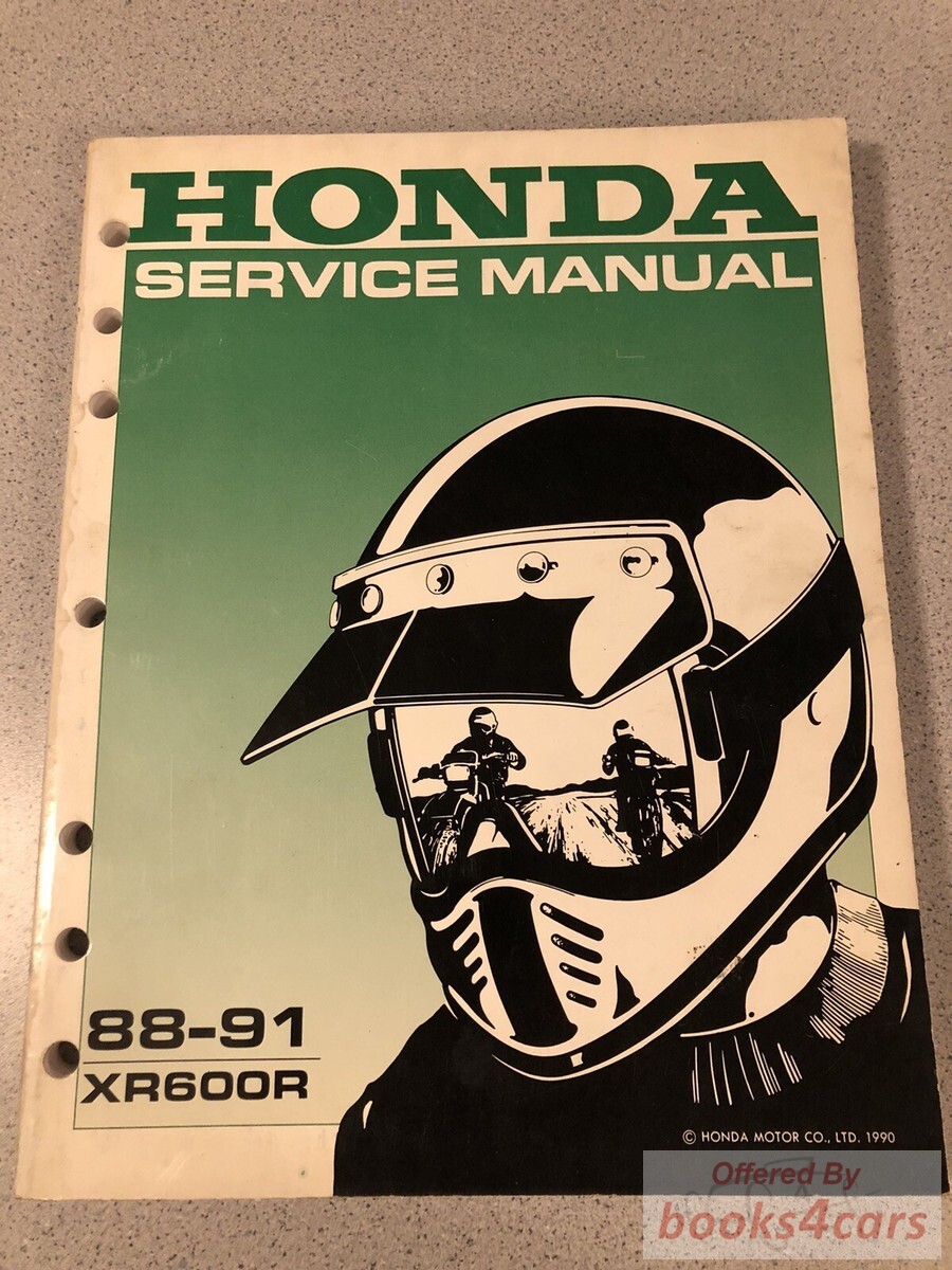 view cover of 1988 XR600R Service Manual by Honda