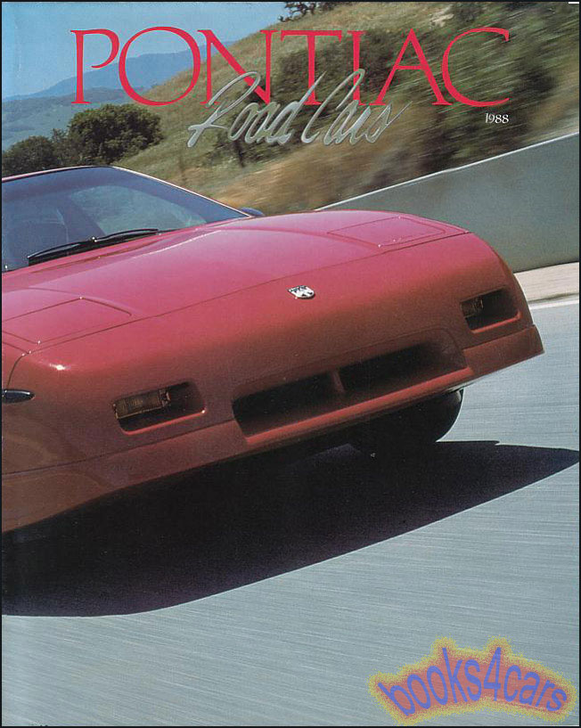 view cover of 1988 ranges sales brochure by Pontiac folds out to 32x22
