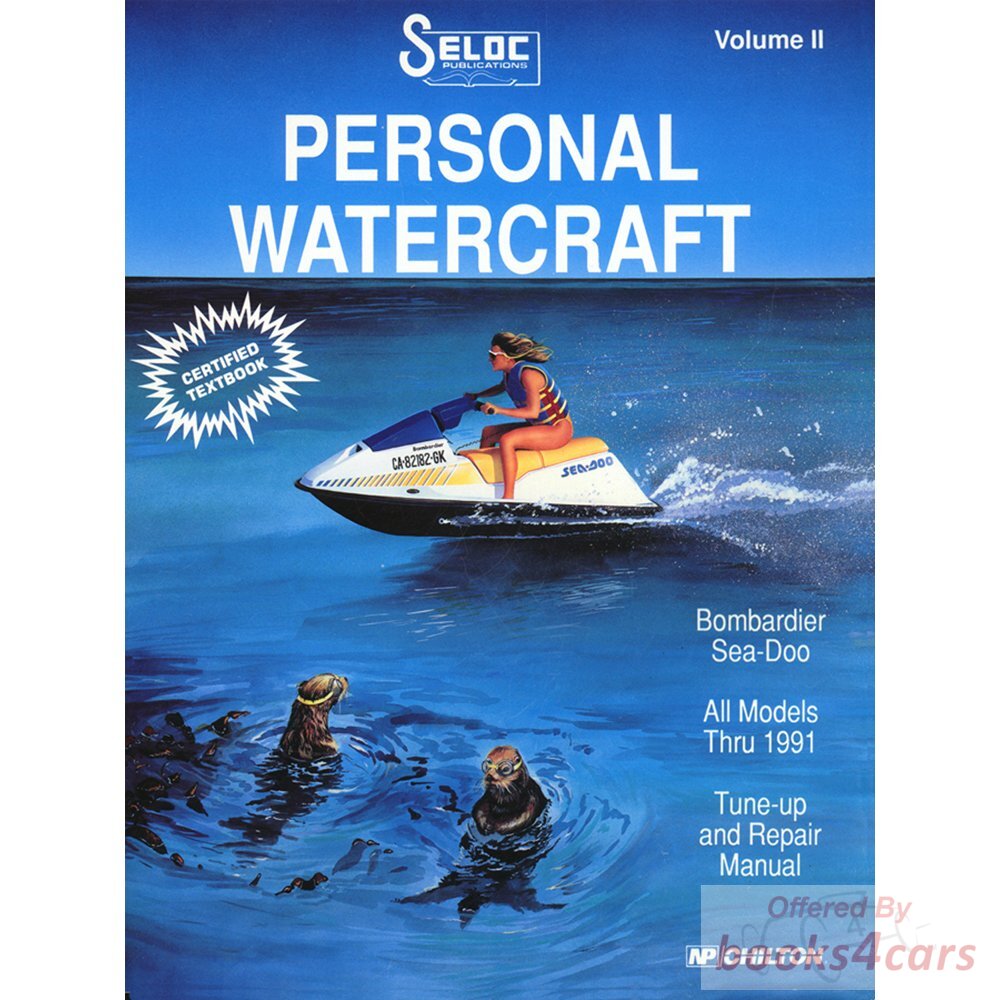view cover of 1988-1991 Sea Doo Bombardier personal watercraft covers all models of Sea Doo and Bombardier maintenance repair manuals