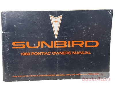 view cover of 1989 Sunbird Owners Manual by Pontiac