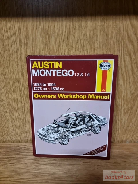 view cover of 1984-1994 Montego 1.3/1.6 Haynes Repair manual hardback covers Austin & Rover saloon & estate