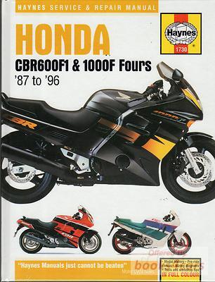 view cover of 1987-1996 CBR600 F1 & 1000F Shop Service Repair Manual by Haynes for Honda CBR