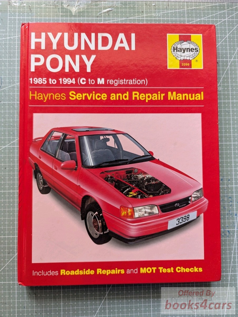view cover of 1985-1994 Pony repair manual by Haynes for Hyundai