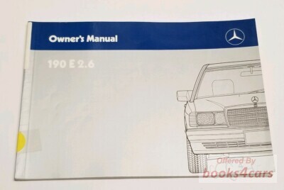 view cover of 1989 190E 2.6 Owners manual by Mercedes