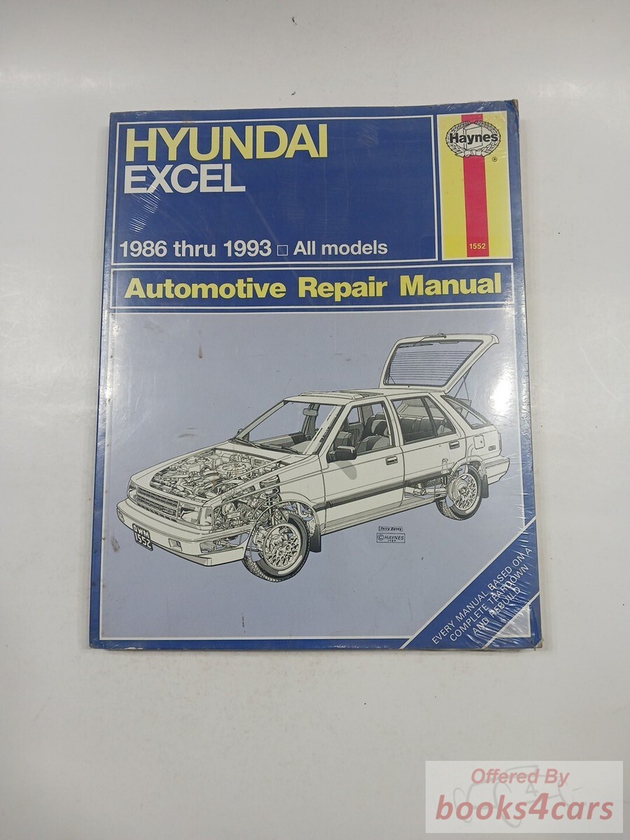 view cover of 1986-1993 Excel & Sonata Chiltons repair manual for Hyundai.