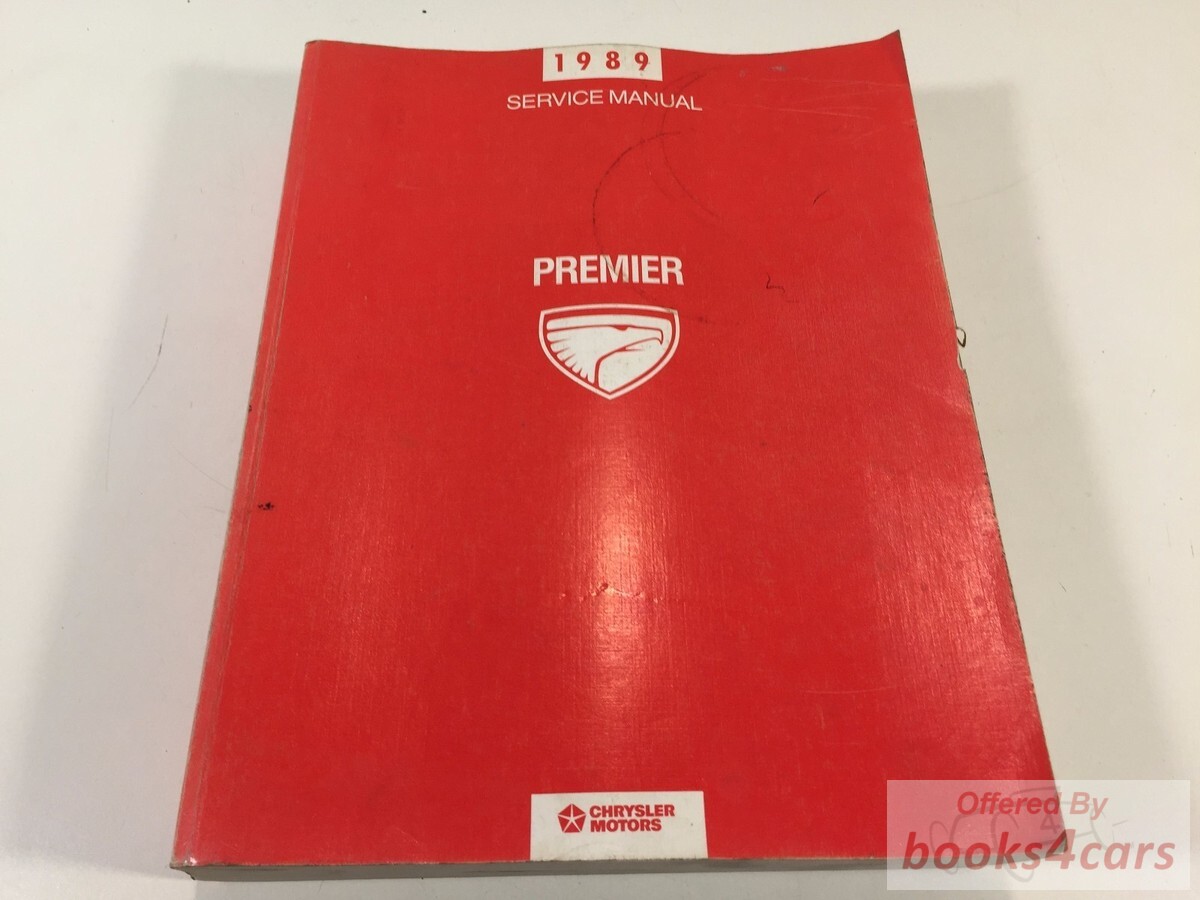 view cover of 1989 Eagle Premier Factory Service Manual