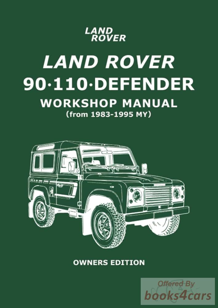 view cover of 1983-1995 90 & 110 Engine Shop Service Repair Manual by Land Rover
