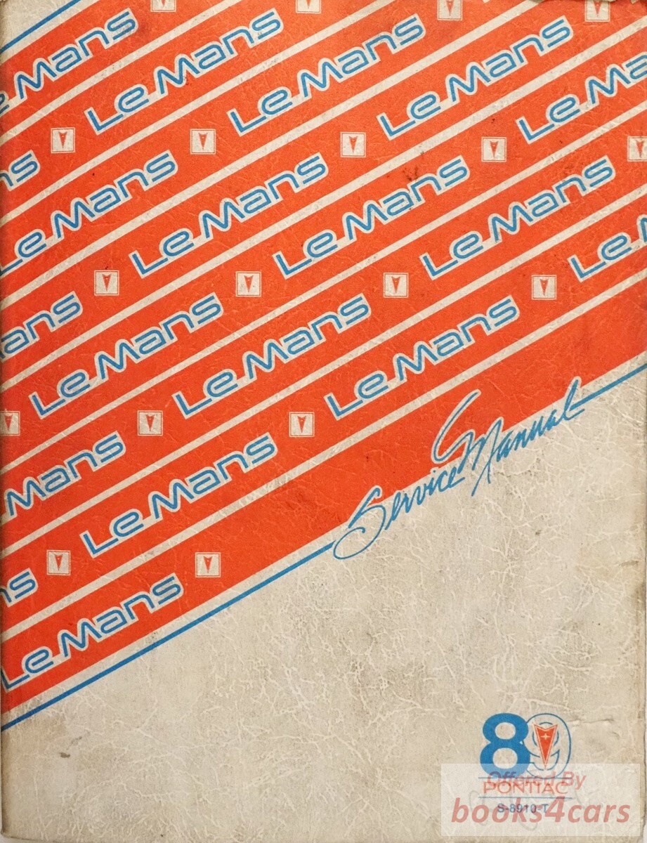 view cover of 1989 Lemans Shop Service Repair Manual by Pontiac for Le Mans