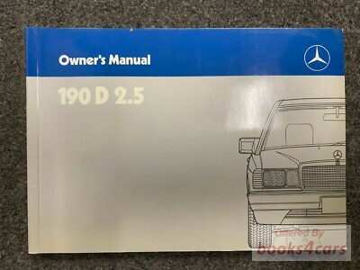 view cover of 1989 190D 2.5 Owners Manual by Mercedes