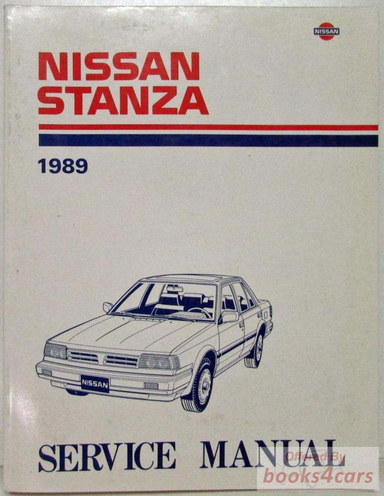 view cover of 1989 Stanza Shop Service Repair Manual by Nissan