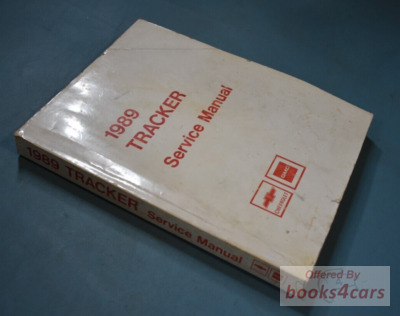 view cover of 1989 Tracker Service Manual by Geo