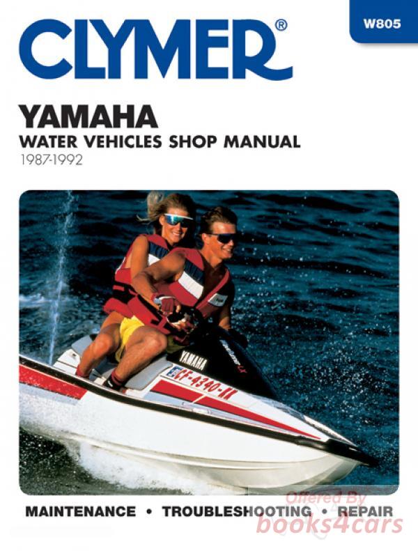 view cover of 1987-1992 Yamaha Personal Watercraft Shop Service Repair Manual, 400 pages by Clymer