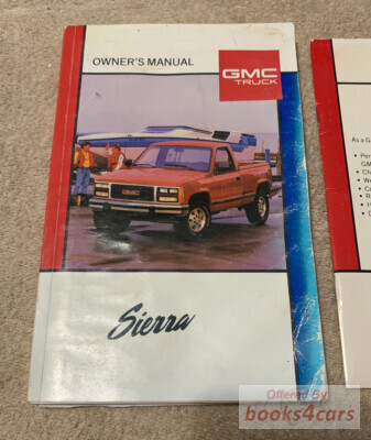 view cover of 1989 Sierra Pickup Owners Manual by GMC for C/K