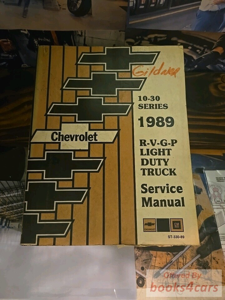 view cover of 1989 RVGP Shop Service Repair Manual by Chevrolet Truck & GMC for Blazer Jimmy Suburban G Van R V G & P Chassis Light Duty truck