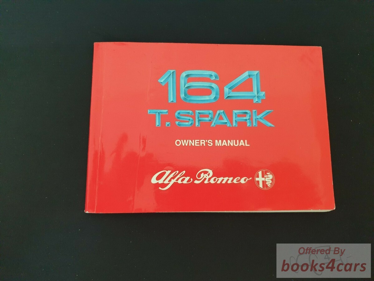 view cover of 164 Twin Spark Owners Manual by Alfa Romeo