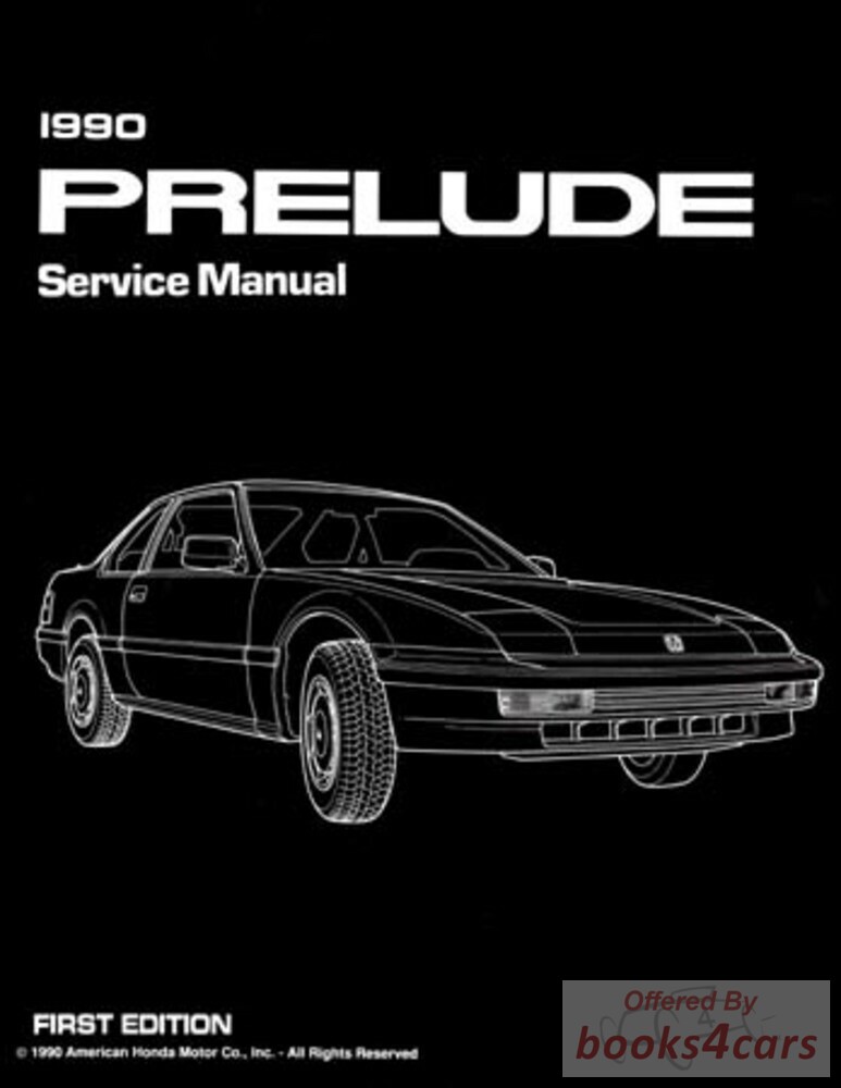 view cover of 1990 Prelude Shop Service Repair Manual by Honda