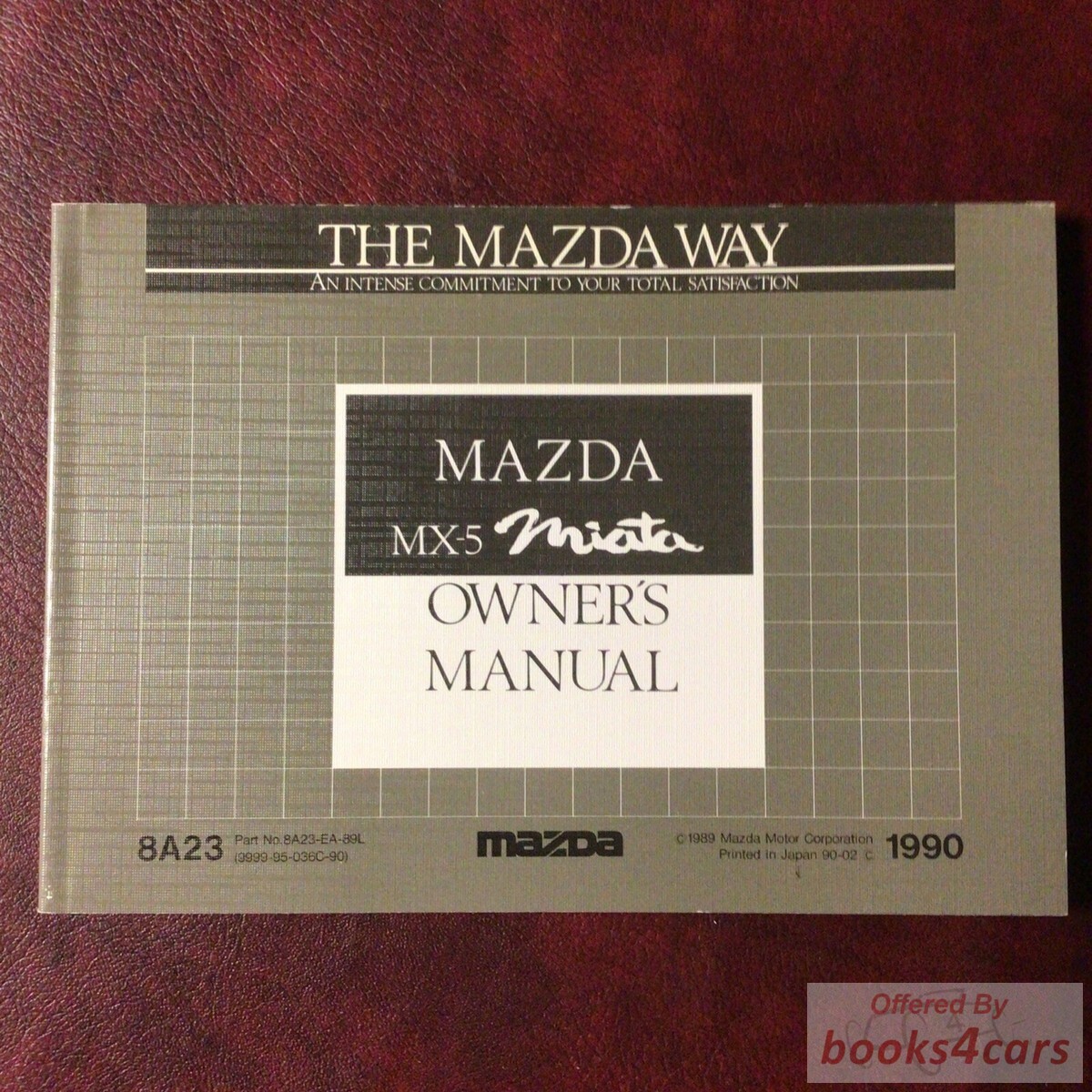 view cover of 1990 Miata Owners Manual by Mazda