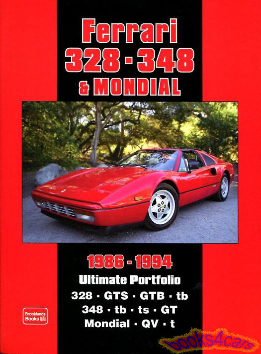 view cover of 1986-1994 328 348 Mondial Ultimate Portfolio of Ferrari Articles: 216 pages compiled into book form by Brooklands