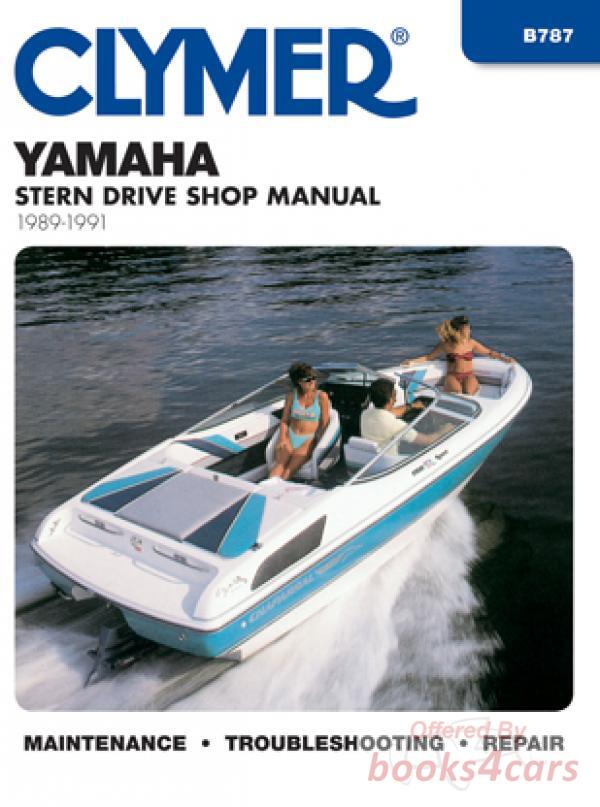 view cover of 1989-1991 Stern Drives Marine Shop Service Repair Manual, 448 pages by Clymer for Yamaha