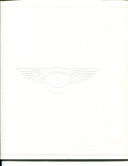 view cover of 1990 Oversized Sales Brochure for Bentley Eight, Mulsanne S, Turbo R, & Continental 12' x 12', 20 very colorful pages, very nice. (prestige brochure)