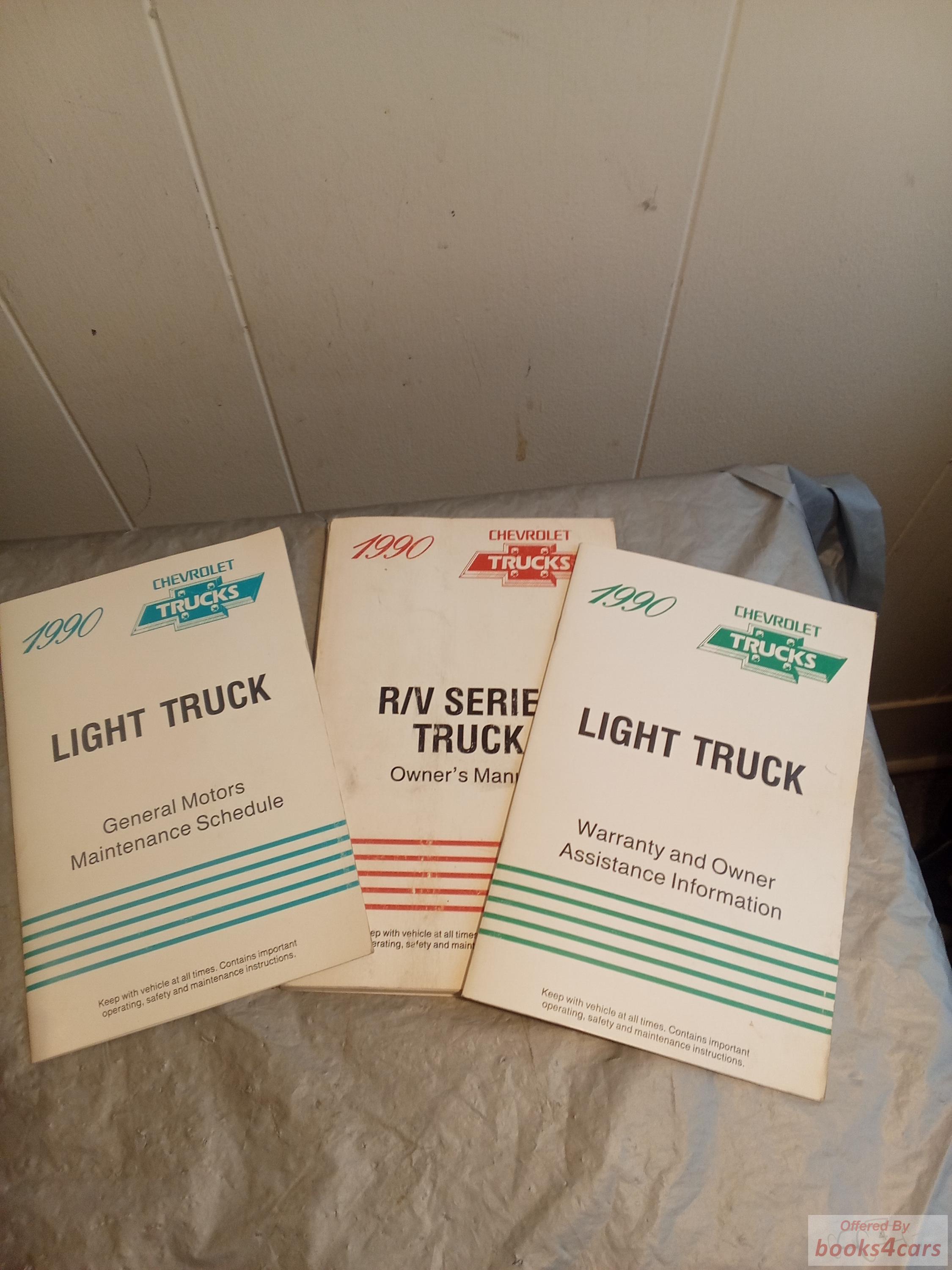 view cover of 1990 Maintenance Schedule for Light Truck by Chevrolet & GMC