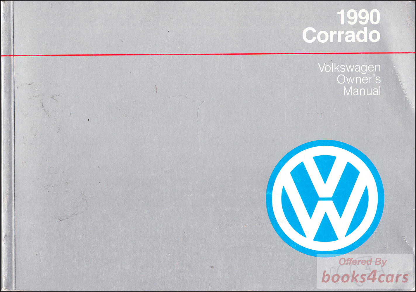view cover of 1990 Corrado Owners Manual by Volkswagen