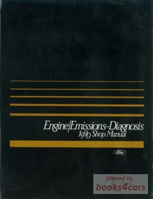 view cover of 1990 Emissions Diagnosis Shop Service Repair Manual by Ford for all Ford Lincoln & Mercury Cars & Trucks