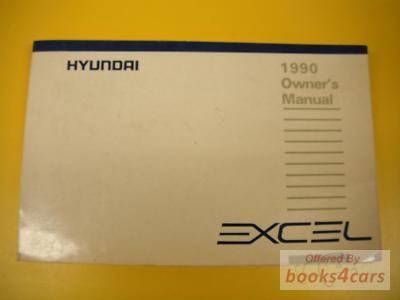 view cover of 1990 Owner's manual by Hyundai for Excel