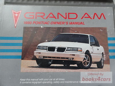 view cover of 1990 Grand Am owners Manual by Pontiac