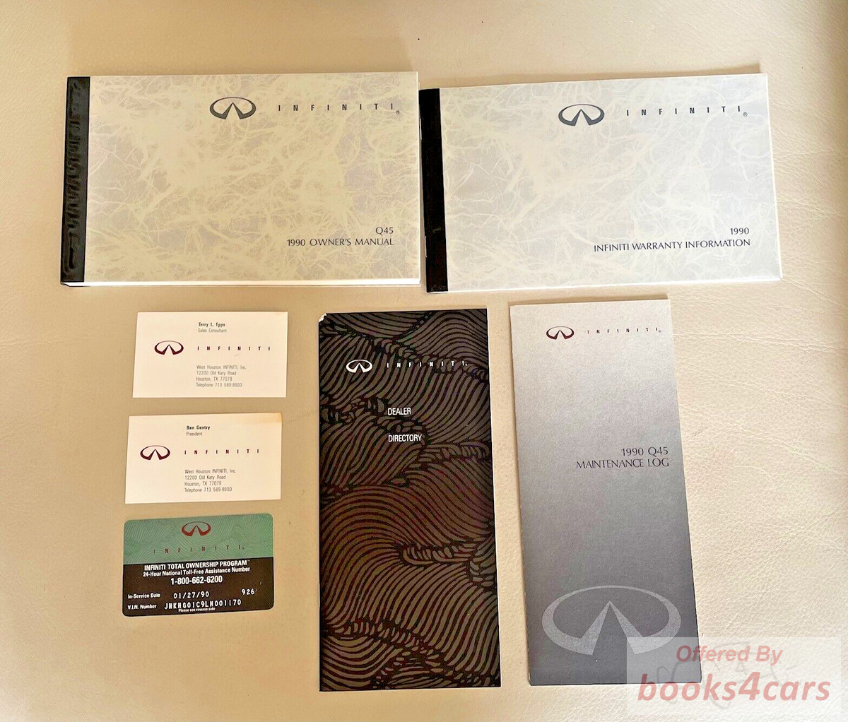 view cover of 1990 Q45 Owners Manual by Infiniti